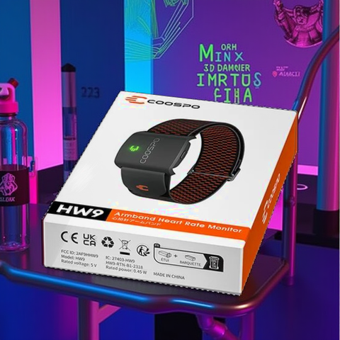 COOSPO HW9 Armband-Herzfrequenzmesser HR-Zonen Kalorien HRM BLE5.0 ANT+ für Peloton Zwift Wahoo