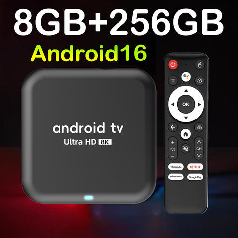 Smart TV Box Android 16 Q18 RK3518 Dual Wifi 5G Wifi6 Google Assistant 8K 8GB 256GB Media Player