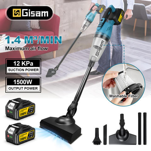 Gisam Elektrischer Staubsauger 12KPa Makita 18V Akku kompatibel Kabellos Schnee Staub Handreiniger