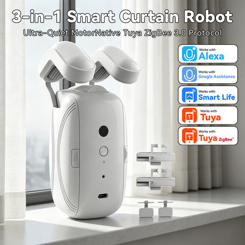 Smarter Vorhang-Roboter Tuya ZigBee 3.0 Automatisch TU-Schiene Kabelloser Vorhangmotor Alexa Google