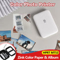 HPRT MT53 Tragbarer Fotodrucker 5.1x7.6cm Kabellos AR Zink Klebriges Farbpapier