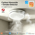 Tuya 2-in-1 Rauch Feueralarm ZigBee Smart CO Rauchmelder Gasdetektor Smart Home Sensor