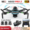 N800 PRO 2 GPS-Drohne 4K 3-Achsen-PTZ HD Doppelkamera Hinderniserkennung Bürstenloser Motor 5G WIFI RC Quadcopter