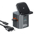 Toocki 80W 6-in-1 GaN Ladestation MagSafe 15W PD 65W Einziehbar Kabel MacBook iPhone Smart Hub