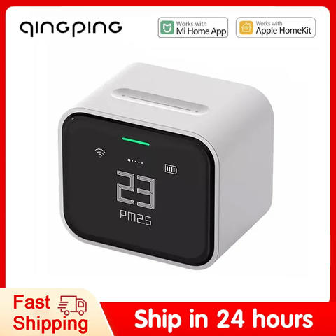 Qingping Smart Air Detector CO2 PM2.5 PM10 Touchscreen Mi Home Apple HomeKit