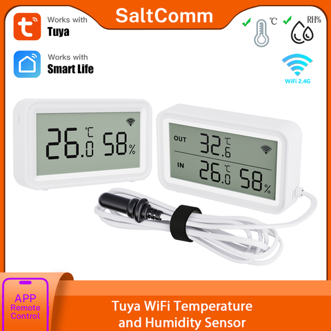 Tuya WiFi Hygrometer Thermometer Temperatur Feuchtigkeitssensor Smart Life Alexa Google Home