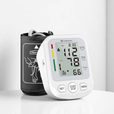 Tensiometer Blutdruckmessgerät Oberarm Automatisch Digital BP Puls Herzfrequenz Monitor