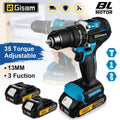 GIsam 13mm Bürstenlos Schlagschrauber Dual-Speed 35+3 Drehmoment Kabellos Makita 18V Akku Smart