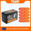 PowMr 300AH 200AH 100AH Lifepo4 Batterie 12V 24V Solar-Lithiumbatterie BMS Klasse A 6000+ Zyklen