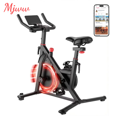 MJWW Heimtrainer 32-stufiger Magnetwiderstand Pad-Halterung LCD 265LBS Belastbarkeit Smart Fitness