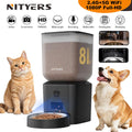 Nityers 8L Automatischer Katzenfutterautomat 1080P 5G WiFi Nachtsicht Tuya App Smart Haustier