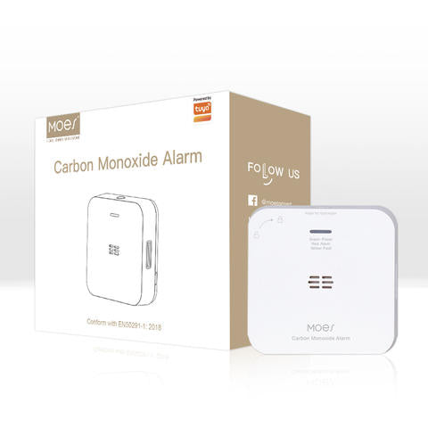 MOES Tuya ZigBee CO Detektor Gasleck Kohlenmonoxid Alarm Sirene Smart Life App Smart Home Sicherheit Sensor