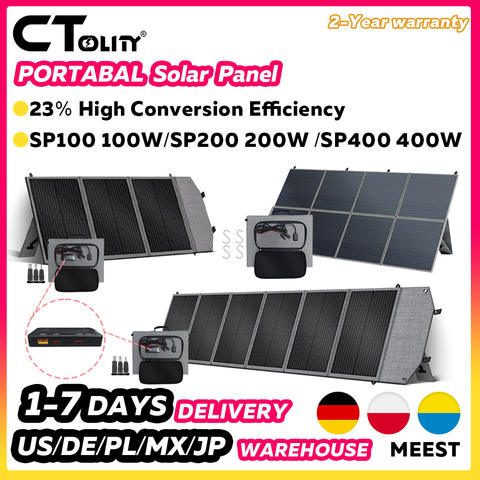 CTOLITY 400W 200W 100W Faltbares Solarpanel Camping Wohnmobil Bootsfahren 23% hoher Wirkungsgrad
