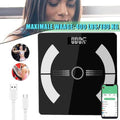 Smart Waage 13 Körperzusammensetzungsindizes App BMI Muskelmasse Körperfett Bluetooth
