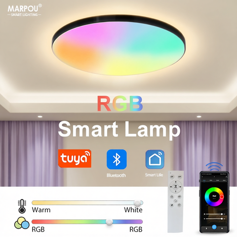 Smart LED Deckenleuchte 36W RGB Dimmen Tuya App Fernbedienung BT WiFi Schlafzimmer Wohnzimmer