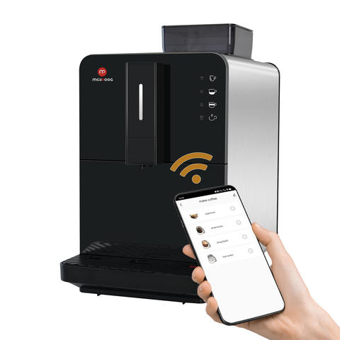 Mcilpoog hi01 Smart WLAN Kaffeevollautomat mit Mahlwerk 4 Geschmacksrichtungen Kompakt Smart Home
