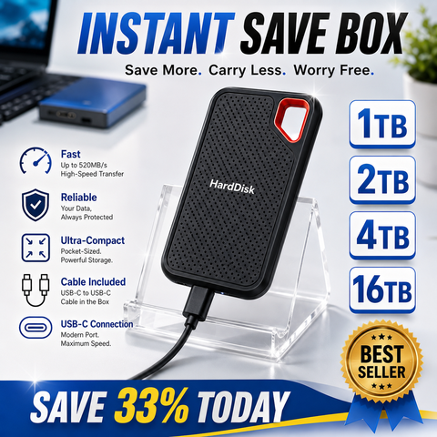 Tragbare 2TB Externe SSD Typ-C für Studenten Büro Reisen Heimgebrauch MAC