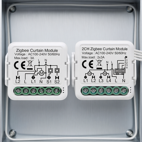 GIRIER Tuya Zigbee 3.0 Smart Vorhang Schaltmodul Rollos Rolladen 1/2 Gang Alexa Google Smart