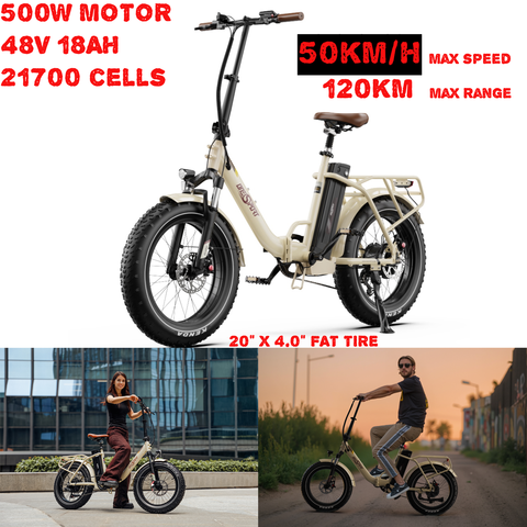 Onesport OT16Max Faltbares E-Bike 500W 50km/h 48V 18Ah 120km 20 Zoll 7-Gang Shimano Smart App Elektrofahrrad Erwachsene