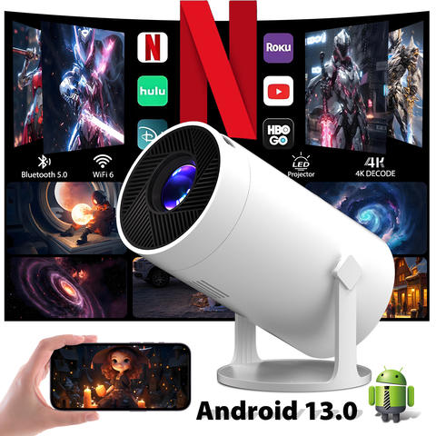 MAOHUTER Smart Projektor Z10 Pro 4K Native 1080P Android WLAN Bluetooth Autofokus Heimprojektor