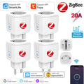 Tuya ZigBee 3.0 Smart Plug EU 16A 20A Power Monitor App Sprachsteuerung Alexa Google