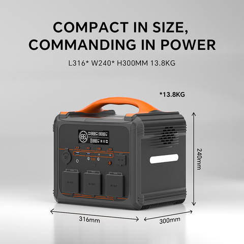 S1210 Tragbare Powerstation 1200W 1102,5Wh LiFeMnPo4-Akku, 1,2H Schnellladung, PD100W Ausgang 230V/1200W Reine Sinuswelle