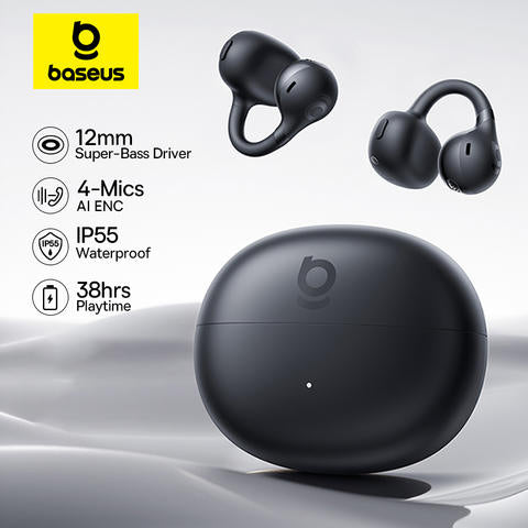Baseus Bass BC1 Open-Ear Clip-On Komfort SuperBass 4-Mikrofon Sport-Ohrhörer