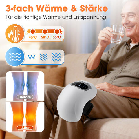 Intelligent Elektrisch Knie Massagegerät Infrarot Kabellos Airbag Vibration Heizfunktion Kniegelenk