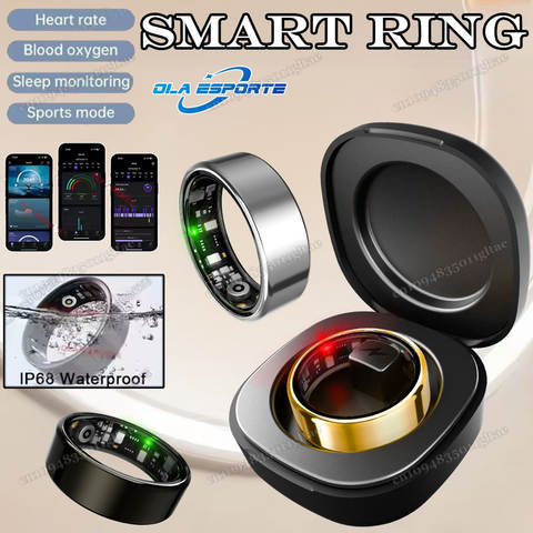 Smart Ring Bluetooth Herzfrequenz Blutdruck Monitor 5ATM Wasserdicht Gesundheit Multisport 2026 Smart