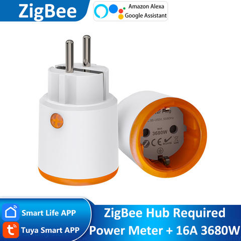 EU 16A Tuya ZigBee Smart Energieüberwachung Stecker Alexa Google Home Assistant Zigbee2MQTT