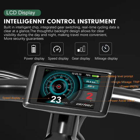KT LCD5 E-Bike Display Intelligent 24V 36V 48V 72V Universell Elektrofahrrad Smart Bedienfeld