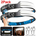 USB-C Wiederaufladbar COB LED Bewegungssensor Stirnlampe Wasserdicht Zoom Angeln Camping Jagd