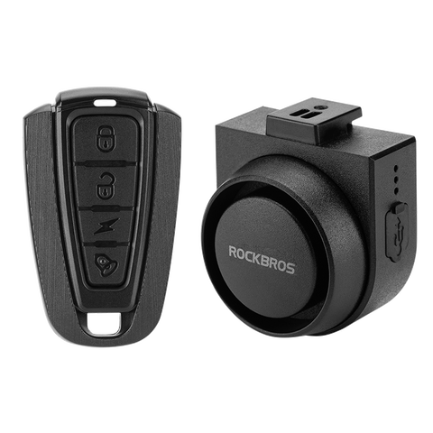 ROCKBROS Fahrradklingel USB-C Vibrations Anti-Diebstahl Alarm Drahtlose Fernbedienung E-Bike Sicherheit