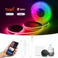 ZigBee COB LED Strip RGB Warmweiß Tuya Alexa USB 5V Dimmbar Neon Schlafzimmer Smart Home