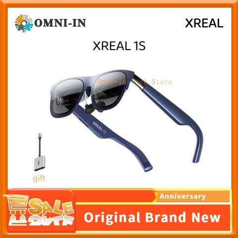 XREAL 1S AR Brille 500 Zoll Virtueller Bildschirm Smart 52° FOV 3DoF 3D USB-C DP Smart