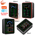 Tuya WiFi Smart Air Qualität Monitor CO2 CO TVOC HCHO PM Formaldehyd Detektor Temperatur Feuchtigkeit