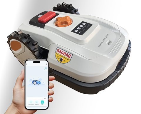 Smart Mähroboter WiFi Bluetooth App 600m² Automatisch Selbstaufladend Gartenpflege Smart Home