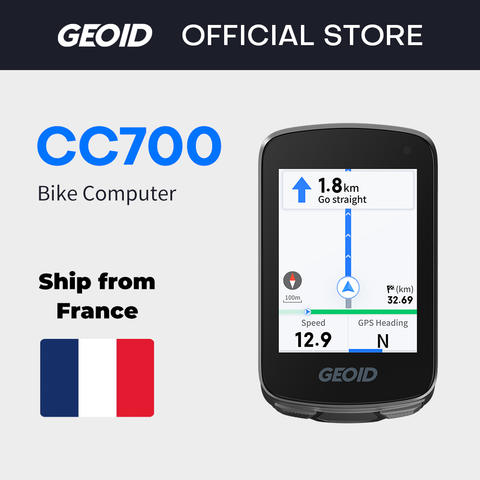 GEOID CC700 GPS Fahrradcomputer 2.8 Zoll Farbdisplay Routennavigation WLAN Wasserdicht ANT+ Smart