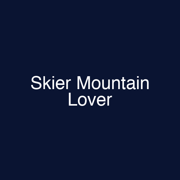 Skier Mountain Lover