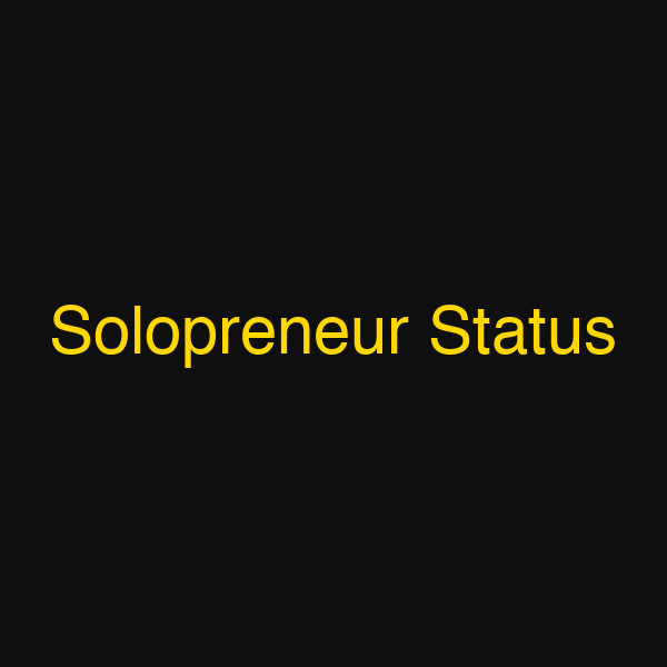 Solopreneur Status