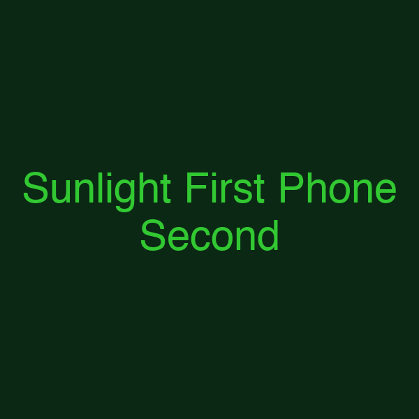 Sunlight First Phone Second