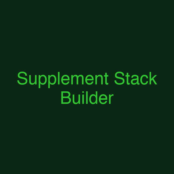 Supplement Stack Builder