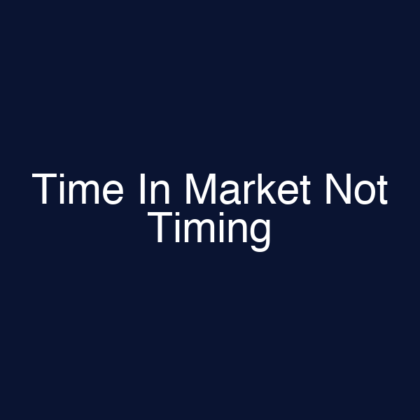 Time In Market Not Timing
