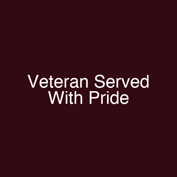Veteran Served With Pride