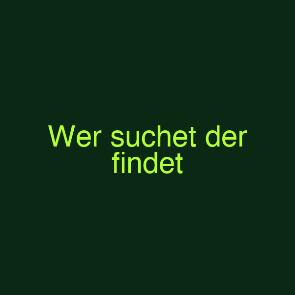Wer suchet der findet