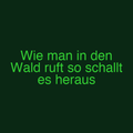 Wie man in den Wald ruft so schallt es heraus
