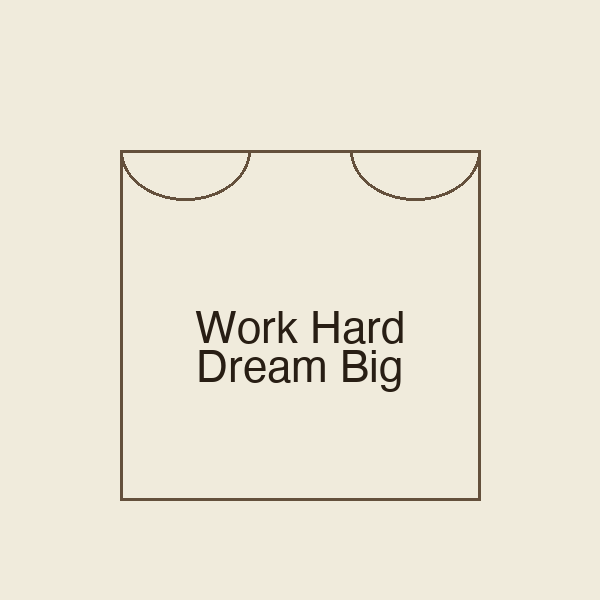 Work Hard Dream Big | Stoffbeutel