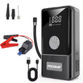 FOXSUR Intelligent Portable Car Jump Starter LED Light Multi Functional Emergency Starting Power Supply with Smart Clamps for Automobiles