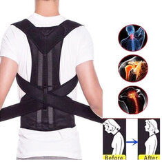 Adjustable Back Support Belt Back Soft Posture Corrector Shoulder Lumbar Spine Support Back Support Protective for Body Recovery