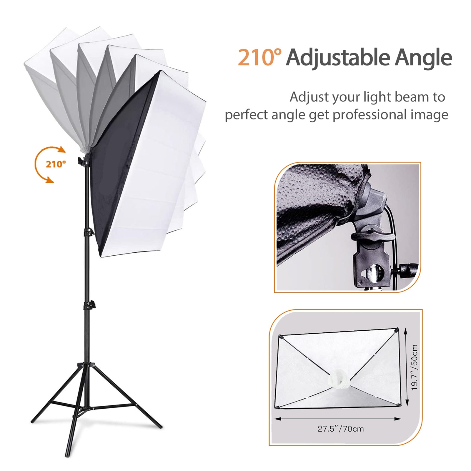 Studio Photography Light Kit Softbox Lighting Set Including 85W 3000K-6000K Bi Color Temperature LED Light Softbox...